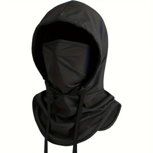 TEMU 남성을 위한 1pc 방풍 및 방진 발라클라바 마스크 - 전체 머리 커버, 폴리에스터 스포츠 얼굴 커버, 조절 가능한 스트랩으로 낚시, 사이클링 및 야외 활동에 적합합니다.