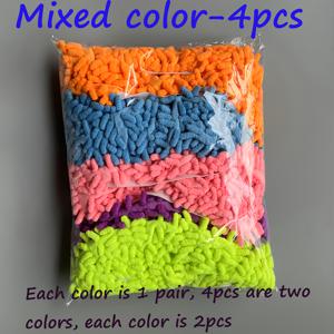 TEMU 4pcs 마이크로파이버 모프 패드 슬리퍼 - 세탁 가능 및 재사용 가능, 침실, 주방, 욕실용 부드러운 바닥 청소 슬리퍼 - 내구성, 쉬운 청소, 고품질 마이크로파이버 소재, 주방 신발, 세련된 슬리퍼, 부드러운 밑창 슬리퍼