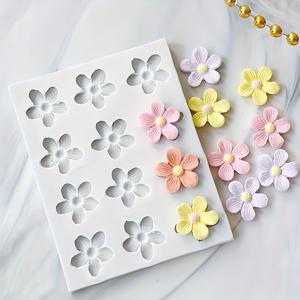 TEMU 초콜릿, 퐁당, 캔들 만들기 및 공예용 1개 12구 실리콘 꽃 모양 몰드 - 식품 등급 BPA 프리, 오븐 및 식기세척기 사용 가능, 다섯잎꽃 디자인, 재사용 가능한 베이킹 몰드, DIY 공예, 비누, 레진 아트용 실리콘 베이킹 몰드