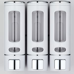 TEMU 3개 세트, 13.53oz 대용량 소파 디스펜서, 보이는 창이 있는 벽걸이 샴푸 및 샤워 젤 디스펜서, 주방 손 소파 및 식기 세척제를 위한 드릴링이 필요 없는 수동 압력 소파 디스펜서, 욕실에 적합한 캔스터