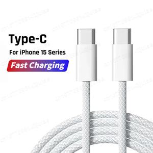 TEMU NNBILI 60W PD 고속 충전기와 6A USB-C to USB-C 케이블 - 공식 애플 아이폰 15/16 프로 맥스 호환, 고속 데이터 전송, 거친 마감, 50-80W 입력 전원, 36V 최대 작동 전압, 고속 충전 케이블 | 거친 마감 케이블 | 내구성 있는 직물 케이블|C타입충전기