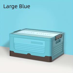 TEMU 1pc 접이식 대용량 보관함 - 욕실 용품, 옷, 장난감, 책 및 신발용 방수 플라스틱 정리함 - 현대 스타일의 갈매기 날로 닫힘, 여러 장면에 이상적, 신발 보관 정리함