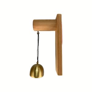 TEMU 빈티지 나무 도어벨 - 순동 전기 없이 사용 가능한 레트로 스타일 메탈 문 알람 벨, 홈 데코용, 빈티지 디자인의 목재 제작, 집 장식용