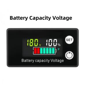 TEMU LCD 디지털 전기계 배터리 용량 표시기 납산 리튬 LiFePO4 12V/24V/36V 자동차 볼트미터 전압 게이지