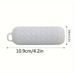 TEMU 실리콘 마늘 롤러 필러 - 손으로 사용하는 주방 도구로 쉽게 마늘을 벗길 수 있는 라이트 베이지 색상, 흰색 질감 표면, 식품 안전 및 전기 필요 없음, 효율적인 필러 | 실리콘 소재