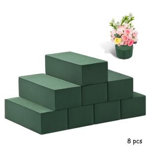 TEMU 신선한 꽃과 실크 플라워에 적합한 8개 그린 플로랄 폼 블록, 크기 9.06인치 x 4.33인치 x 2.95인치, 식물 심기 및 DIY 공예 재료에 적합, 웨딩 테이블플랜트와 파티 장식용