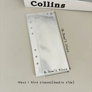 TEMU A6 좁은 루스리프 커버, 10개입 1칸 2칸 3인치 수납 가방, DIY 엽서 바인더 컬렉션 북 정리함|북커버|포카바인더