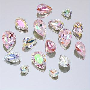 TEMU 30개 저자극성 K9 유리 네일 라인스톤 - 포인트백 3D 네일 아트 젬, 안전한 접착을 위한 뾰족한 바닥, 멀티 컬러 블링 비즈 & 매니큐어, 페디큐어, DIY 공예용 참