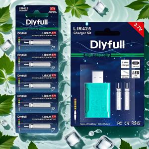 TEMU Diyfull Cr425 배터리 USB 충전기 세트 빛나는 플로트 충전식 배터리 조명 낚시 플로트 라이트 교체 배터리 USB 빛나는 낚시 플로트 기어 LIR425 배터리 세트 낚시 용품