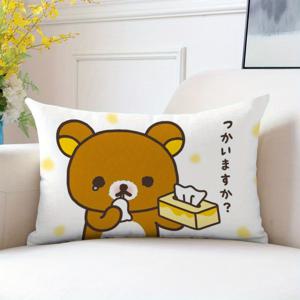 TEMU 1개 귀여운 만화 곰 쿠션 커버 18x18인치 - 티슈 & 버터 디자인 양면 인쇄, 지퍼 클로저, 손세탁 전용 폴리에스터 거실/침실/유아원 장식용, 곰 홈 데코, 재미있는 패턴, 내구성 있는 소재, 선물 아이디어