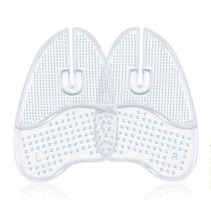 TEMU 1 쌍 실리콘 플립플롭 발가락 쿠션, 부드럽고 편안한 자체 접착 슬리퍼 인솔, 남성과 여성에게 적합