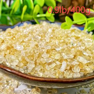 TEMU 400g (0.9파운드) 1-5mm 천연 시트린 스톤 - 황색에서 골든 브라운 그라데이션으로 매끄럽게 연마된 보석, 수족관 장식용, DIY 홈 , 물고기 탱크 자갈 및 , DIY 공예 | 반투명 돌 | 매끄러운 보석