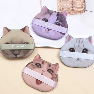 TEMU 고양이 머리 에어 쿠션 파우더 듀얼용 리퀴드 파운데이션 메이크업 스펀지 소프트 뷰티 도구