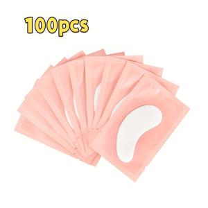 TEMU 100쌍 저자극성 속눈썹 연장 패치 - 매우 민감한 피부에 적합, 알코올 프리 & 배터리 불필요, 부드러운 접착 시트로 속눈썹 적용 및 제거용 - 오래 지속되는 고정력, 민감한 눈과 눈꺼풀 안전, 전문가용 홈케어, 피부 친화적 디자인, 메이크업 애호가를 위한 제품