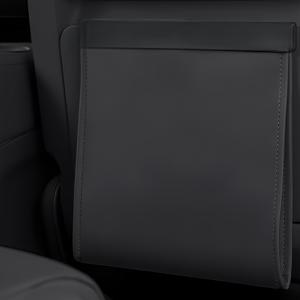 TEMU 1개 PU 가죽 차량용 & 접이식 수납 정리함 - 자석 고정 장치, 다중 칸막이 디자인, 뒷좌석 및 내부 정리에 적합한 대용량 자동차 , 스타일리시 블랙, 접이식 | PU 가죽|쓰레기통