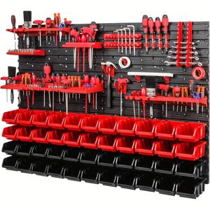 TEMU 32/51pcs 도구 정리 랙, 스크루드라이버, 렌치 보관 상자, 대형 도구 홀더, 스크루, 너트, 볼트, 나일, 15분 빠른 조립, 아버지의 날 선물