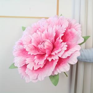 TEMU 40cm 대형 벨벳 모란 인공 꽃다발 - 화려한 레드, 핑크 & 복숭아색 꽃과 그린 스템으로 결혼식 장식, 홈 데코 및 야외 사진 배경용, 포토그래피 소품 | 테이블탑 장식 | 리얼리스틱 플로럴 디자인, 크리스마스에 가장 적합, 추수감사절에도 완벽