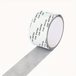 TEMU 1롤 5cm x 200cm 강력 접착 스크린 수리 테이프, 모기 등 벌레가 들어오는 것을 방지하고 파손된 구멍을 고치도록 설계됨. 창문용 스크린 수리 키트, 메쉬 윈도우에 적합한 유리섬유 스크린 메시 수리 테이프