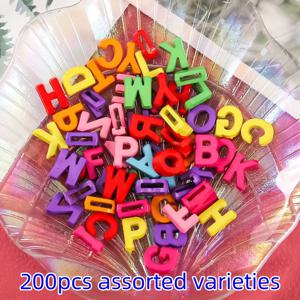 TEMU 200가지 컬러풀 레터 비즈 - A-Z 아크릴 참, 주얼리 만들기용 3D 루스 비즈, 열쇠고리 및 공예용 - 혼합 밝은 색상 핑크, 블루, 그린, 옐로우 레드 - 완벽한 DIY 프로젝트 및 선물 액세서리 | 주얼리 제작을 위한 내구성 있는 펜던트 재료