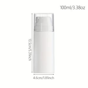 TEMU 1.01/1.69/3.38oz 화이트 진공 펌프 병 - 얼굴 크림, 액체 바탕 화장, 물 로션을 위한 휴대용 화장품 디스펜서 - 내구성 있는 폴리프로필렌, 부서지지 않음, 부서지지 않음, 재사용 가능, 충전 가능한 용기 | 디자인 | 부서지지 않는 플라스틱