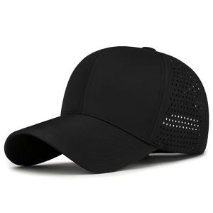 TEMU 남성용 퀵드라이 하드 탑 야구 모자, 후면 구멍이 있는 통기성 있는 폴리에스터, 스포츠 디자인, 야외 활동, 봄 축제 및 데이 선물, 스포츠 모자 | 세련된 모자 디자인 | 통기성 있는 모자, 야구 모자