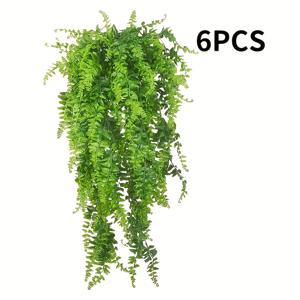 TEMU 6pcs 대형 녹색 인공 매달린 이끼 - 현실적인 페르시아 이끼 양초, 결혼식 장식, 생일 파티, 정원 행사, 실내 및 실외 사용에 이상적 - 고품질, 전기 필요 없음, 데이, 어머니의 날, 아버지의 날, 크리스마스, 추수감사절, 새해, 등에 완벽한 자연적인 미적 인공 식물