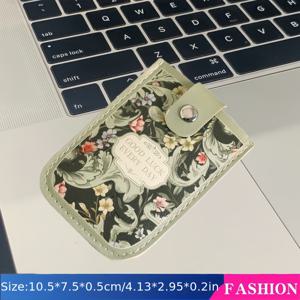 TEMU 빈티지 플로럴 카드 홀더 지갑 - 스냅 클로저, 다중 카드 슬롯, 여성/남성용 컴팩트 파우치, 가벼운 합성 가죽, 일상·정장·여행용 - 우아한 꽃무늬 디자인, 귀여운 지갑, 고급스러운 제작, 레트로 스타일, 내구성 있는 소재, 전문 액세서리