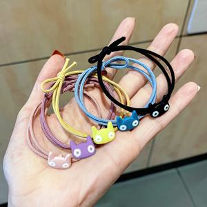 TEMU 5개 귀여운 고양이 테마 헤어 타이 & 브래지 - 폴리레신 만화 동물 탄성 헤어 밴드 - 컬러풀하고 재미있는 액세서리, 소녀, 청소년 및 고양이 팬을 위한 대형 눈 고양이 디자인, 내구성 및 탄성, 모든 계절 착용, 캐주얼 의상 | 재미있는 디자인 | 내구성 및 탄성 밴드, 고양이 액세서리