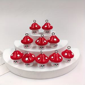 TEMU 10개 귀여운 버섯 장신구, 3D 수지 목걸이 만들기, DIY 귀걸이, 팔찌, 열쇠고리 - 다양한 크기 및 색상, 버섯 장식