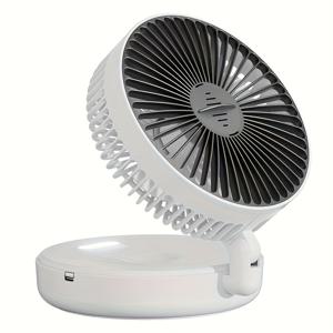 TEMU ANIRUN 4-in-1 휴대용 공기 순환 팬, 무선, 5단계 속도, 브러시리스 모터, 강력한 바람, 조용한 작동, 단계 없는 조명 야간 조명, 서있는/걸이/접이식, 드릴 없음 설치, 내장된 아로마 테라피 박스, 사무실, 야외 캠핑, 거실, 침실에 이상적인 - ABS 소재, USB 충전, 리튬 배터리, 팬 액세서리|캠핑선풍기|서큘레이터선풍기