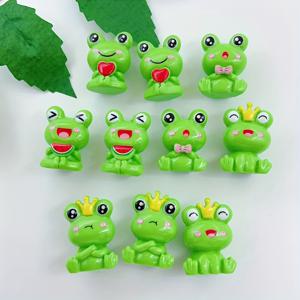 TEMU 10pcs 재미있는 귀여운 휴일 개구리 동물 차 장식 수지 공예 미니 인형 보나이 풍경 페어리 정원 장식