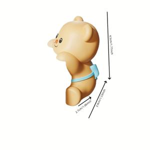 TEMU 귀여운 만화 곰 실리콘 충돌 방지 코너 캐비닛 테이블 가장자리 범퍼 직각 보호 스티커 1개, 후크