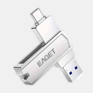 TEMU 이겟 USB 3.2 타입-C 플래시 드라이브, 32GB/64GB/512GB 고속 메탈 U 디스크, OTG 펜 드라이브 메모리 스틱 저장 장치, PC 아이폰15/16용 외장 보관