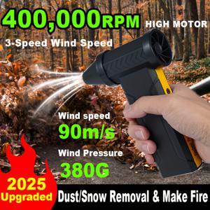 TEMU 400,000RPM 강력한 팬 핸드헬드 블로워 & 진공청소기 - USB-C 충전식 10000mAh 무선 터보팬 | 캠핑, 눈 제거, 먼지 청소용 고속 냉각 공기 분사기 | 휴대용, 남편/친구를 위한 다기능 선물|캠핑선풍기|에어컨선풍기