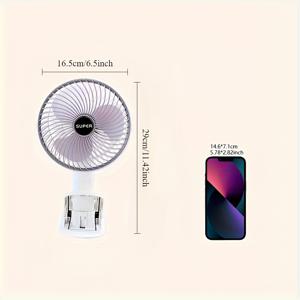 TEMU 휴대용 USB 데스크 팬 - 클립형 베이스, 조용한 미니 개인용 선풍기, 3단계 속도 조절 가능, USB 충전식 냉각팬 (사무실/여행/캠핑용), 가볍고 휴대하기 쉬운 핸드헬드 쿨링팬, 빠른 충전 기능, 견고한 구조