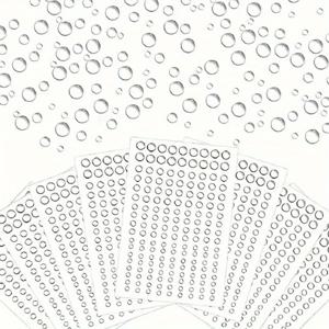 TEMU 162개 투명 레진 물방울 스티커 - 메이크업, 스크랩북, 카드 만들기 및 DIY 공예용 자체 접착 라운드 보석 - 정확한 부착을 위한 내구성 있는 장식용 보석 스티커