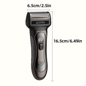 TEMU 남성용 알루미늄 호일 전기 면도기, 무선 및 USB 충전식 왕복형 면도기, 긴 수염 트리머 포함, 정밀 옆면 면도기, 전동 충전식 면도기, 남성 미용 세트, 이상적인 선물용 면도기