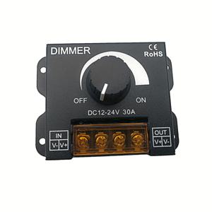 TEMU 1pc DC 12V 24V LED 스트립 라이트 다이머 스위치, 30A 전압 조절기, 조절 가능한 컨트롤러, LED 스트립 라이트 및 램프의 효율적인 다이밍, 하드 와이어 설치, 배터리 없음, LED 라이트 다이머 | 세련된 LED 스트립 라이트 | 쉬운 설치, 천장 Fa용 LED 라이트