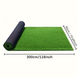 TEMU 1롤 인조 잔디 매트 - 1320~1350g/㎡, UV 차단 플라스틱 잔디, 사계절 실외 및 정원 장식용, 저유지보수 리얼리스틱 그린, 홈 데코