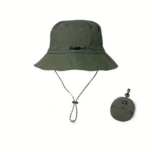 TEMU 사계절 멀티펑션 퀵드라이 접이식 아웃도어 버킷햇 - 조절 가능한 끈, 낚시 및 하이킹 여행용 | 휴대용 디자인과 보관 가능 (모든 날씨에 적합한 가볍고 편안함)