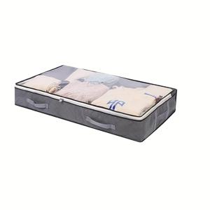 TEMU 다용도 침대 밑 수납 가방 - 접이식 디자인과 방진 뚜껑이 있는 비직물 패브릭 정리함, 이불, 옷 및 수납용 - 침실 정리에 이상적, 옷 정리 수납