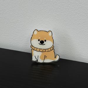 TEMU 2D 플랫 만화 개 폰 케이스 & 접이식 손가락 그립 - 귀여운 개 스티커 (개구리 안경, 스카프, 감자튀김 & 곰 디자인), 안전한 고정을 위한 접착 백, 내구성 있는 유연한 소재, 애완동물 애호가를 위한 독특한 선물, 휴대폰 케이스용 스티커, 재미있는 액세서리, 고품질 인쇄