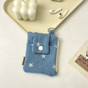 TEMU 스타 보우 디자인 여성용 신용카드 홀더, 지갑 및 동전 파우치 겸용, 은행 카드 및 ID 보호 기능 포함 이어폰 수납 포켓|카드지갑|지갑|파우치