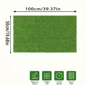 TEMU 1롤 19.69x78.74인치 고급 인조 잔디 - 실물 같은 두꺼운 초록색 합성잔디, 뒷마당·애완동물 훈련용·정원 파티 & 야외 장식, 내구성 강한 저유지보수 인조 잔디, 자연스러운 외관, 고품질 원단, 날씨에 강한 재료, 이벤트 플래너용 정원 조경
