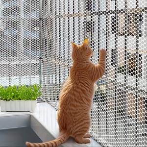 TEMU PE 재질 고양이 안전망 - 방출 방지, 폼알데하이드 없는 보호망, 암호화된 안티-자이브 넷, 실내/실외 사용을 위한 안전망, 발코니 안전망|안전한 울타리 디자인|폴리에틸렌 네팅, 고양이 액세서리