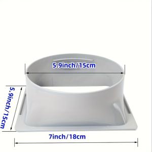 TEMU 휴대용 에어컨용 배기 파이프 커넥터는 150mm 직경의 평면 노즐이 있는 신선한 공기 흡입을 위한 특징입니다.|이동식에어컨|휴대용에어컨|이동형에어컨
