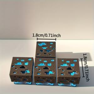TEMU 4pcs 픽셀 스타일 플루오레센트 키캡, 3D 프린트, 투명한 기계식 키보드 캡 - 체리 MX 스위치, 기계식 키보드에 적합, 어두운 곳에서 빛나는 디자인, 내구성이 뛰어난 ABS 소재, 키보드 액세서리