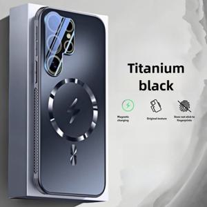 TEMU 새로운 울트라 씬 매트 무선 충전 케이스 S25 S25Plus S25Ultra Plus 유리 렌즈 보호 쇼크프루프 커버