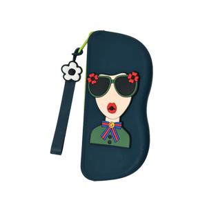 TEMU 1개 창의적인 눈 모양 실리콘 파우치 (걸이 스트랩 포함) - 안경, 이어폰, 충전기 & 보석류를 위한 다용도 정리함 - 화려한 꽃무늬 & 줄무늬 디자인 - 어버이날, 스승의 날, 발렌타인데이 선물 추천|파우치