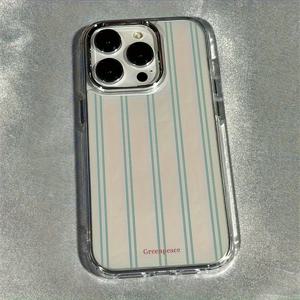 TEMU 직각 줄무늬 TPU 보호 케이스 | 충격 방지 폰 커버 | 방수 투명 케이스 for iphone 7 / X / XS / 11 시리즈 및 for iphone 12 / 13 / 14 / 15 용
